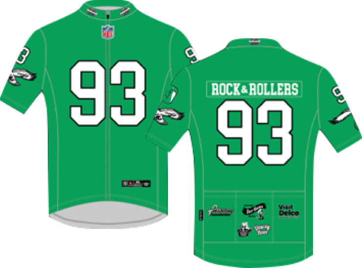 2025 Men's WMMR Ben to the Shore Eagles Short Sleeve Cycling Jersey