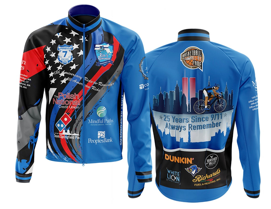 Men's Ride to Remember 2026 Blue Police Cycling Wind Jacket
