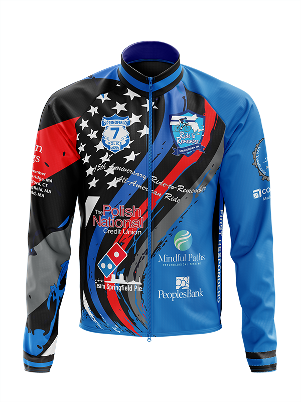 Men's Ride to Remember 2026 Blue Police Cycling Wind Jacket