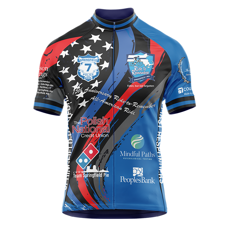 Men's 2026 Ride to Remember Blue Police Memorial Cycling Jersey