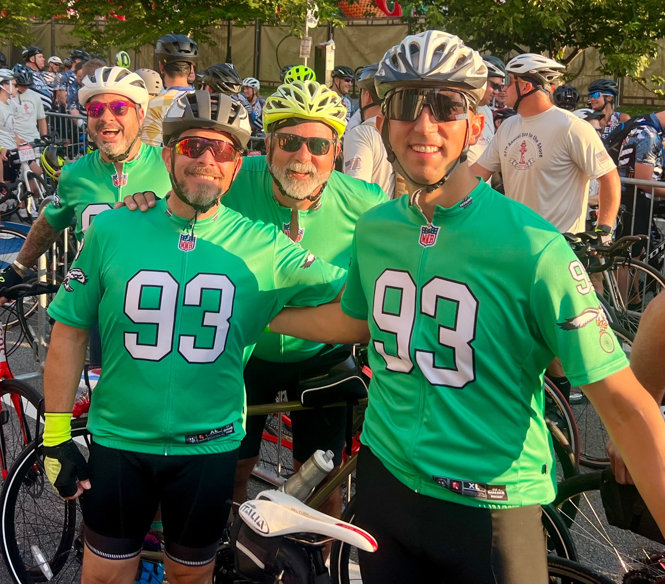2025 Men's WMMR Ben to the Shore Eagles Short Sleeve Cycling Jersey
