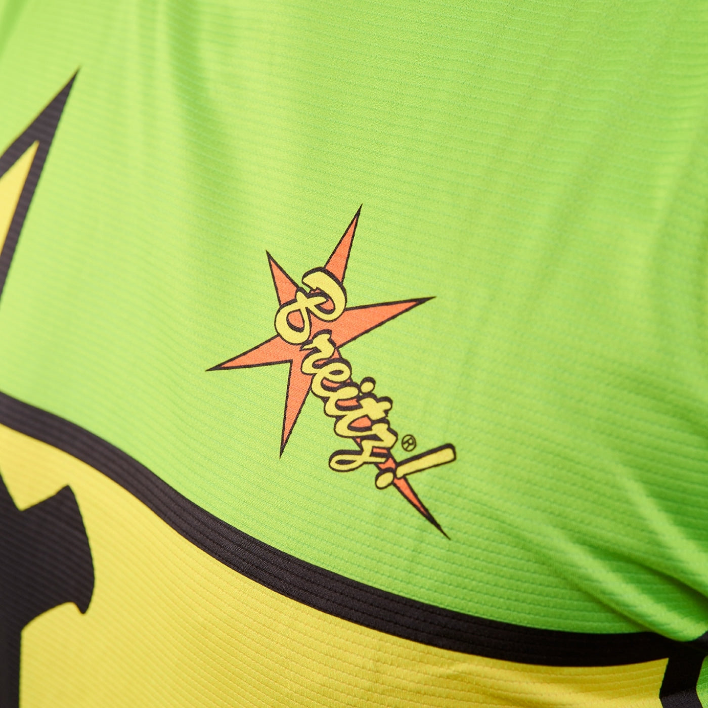 Men's Breitz!® “6 Feet, Thanks!”™ Short Sleeve Hi-Viz Green Tech Tee