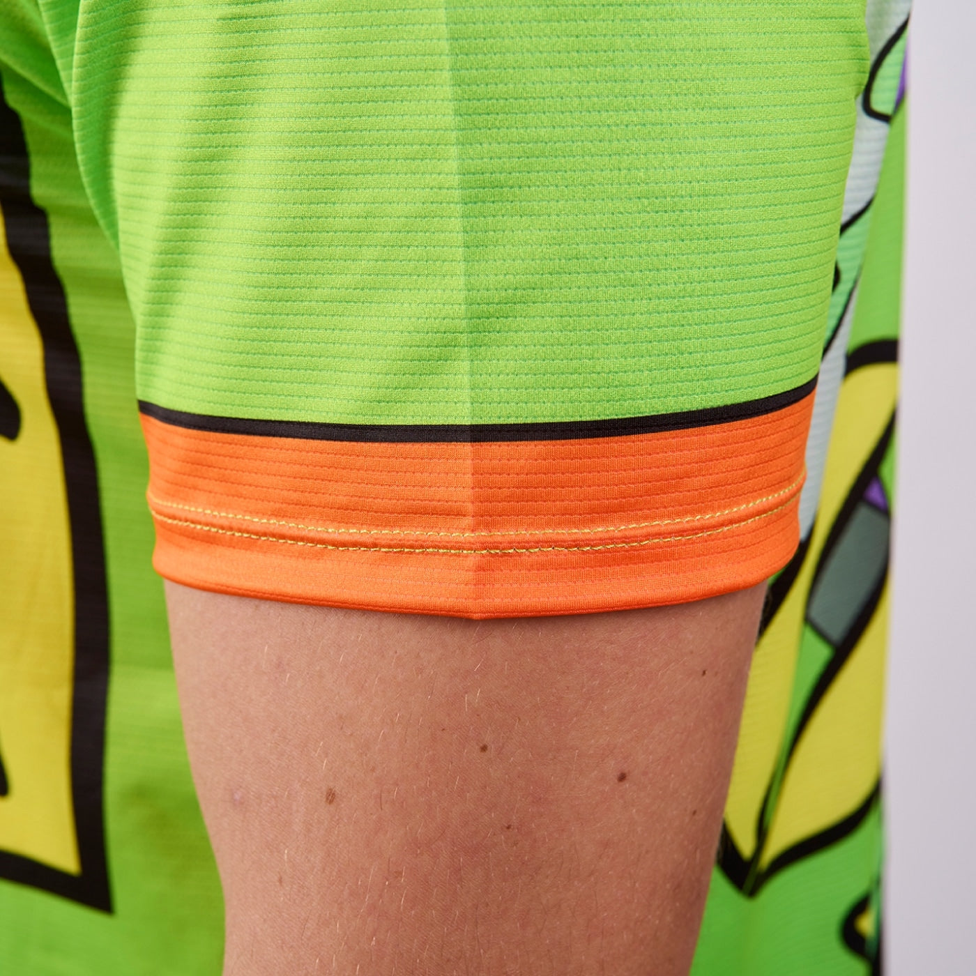 Men's Breitz!® “6 Feet, Thanks!”™ Short Sleeve Hi-Viz Green Tech Tee