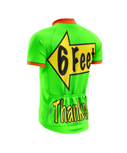 Men's 6 Feet, Thanks! Hi-Viz Green Short Sleeve Peloton Plus Cycling Jersey