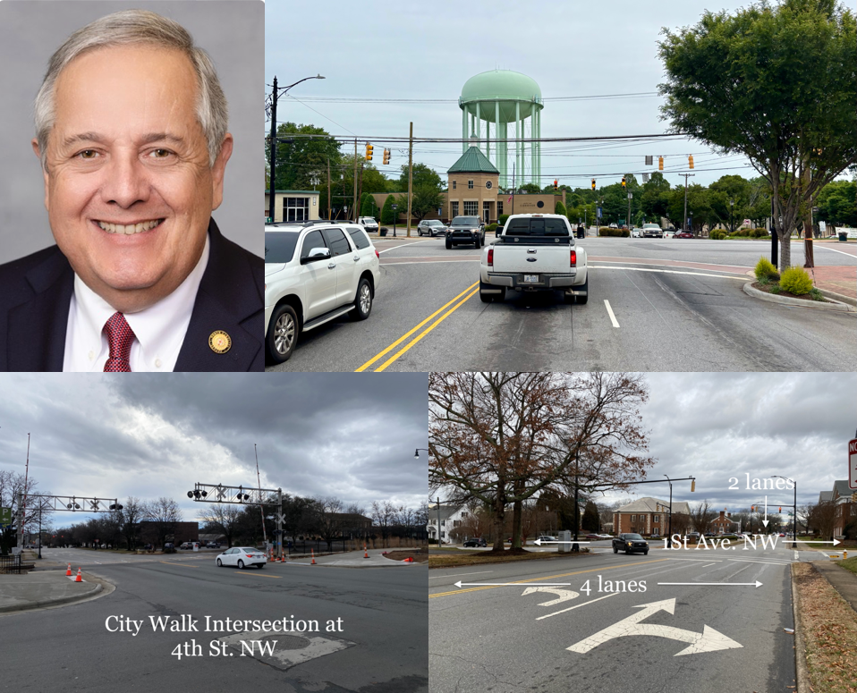 NC State Legislature Follow-Up: Conover "5 Points" and Hickory City Walk/4th St. Intersections