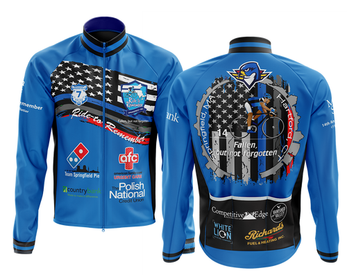 Men's Ride to Remember 2025 Blue Police Cycling Wind Jacket