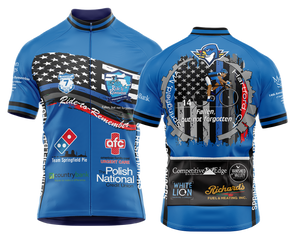 Men's Ride to Remember 2025 Blue Police Short Sleeve Cycling Jersey