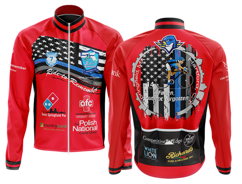 Men's Ride to Remember 2025 Red Fire Cycling Wind Jacket