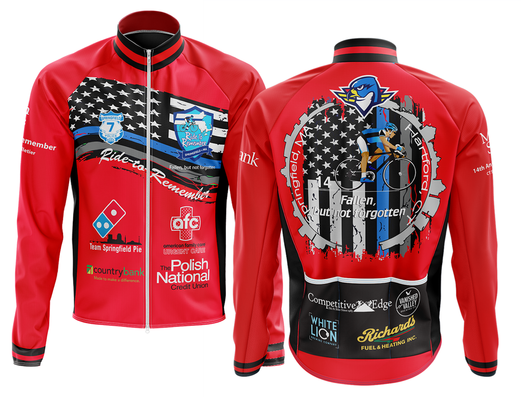 Men's Ride to Remember 2025 Red Fire Cycling Wind Jacket