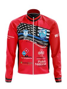 Men's Ride to Remember 2025 Red Fire Cycling Wind Jacket