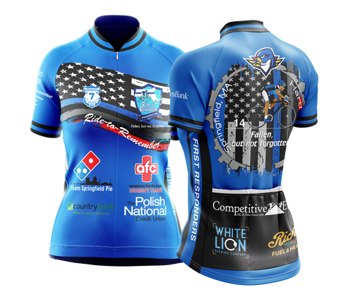 Women's Ride to Remember 2025 Blue Police Short Sleeve Cycling Jersey