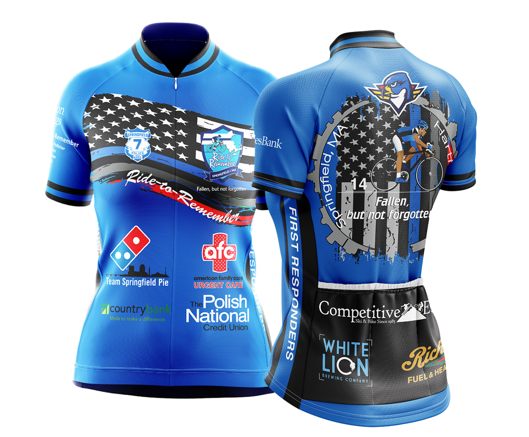 Women's Ride to Remember 2025 Blue Police Short Sleeve Cycling Jersey