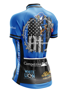 Women's Ride to Remember 2025 Blue Police Short Sleeve Cycling Jersey