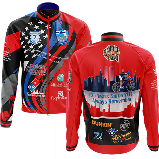 Men's Ride to Remember 2026 Red Fire Cycling Wind Jacket