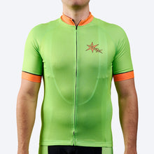 Men's 6 Feet, Thanks! Hi-Viz Green Short Sleeve Cycling Jersey