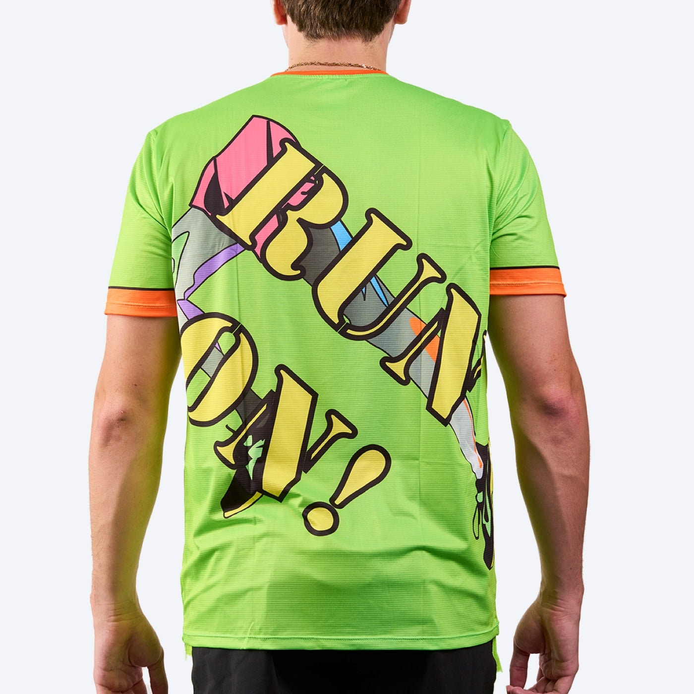 Men's 6 Feet, Thanks! Short Sleeve Hi-Viz Green Tech Tee